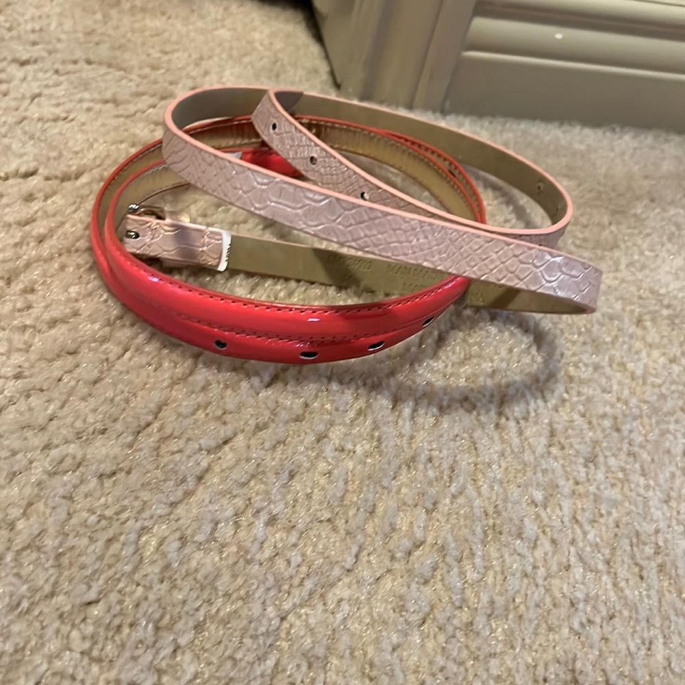 The archer belt set- rose gold and coral